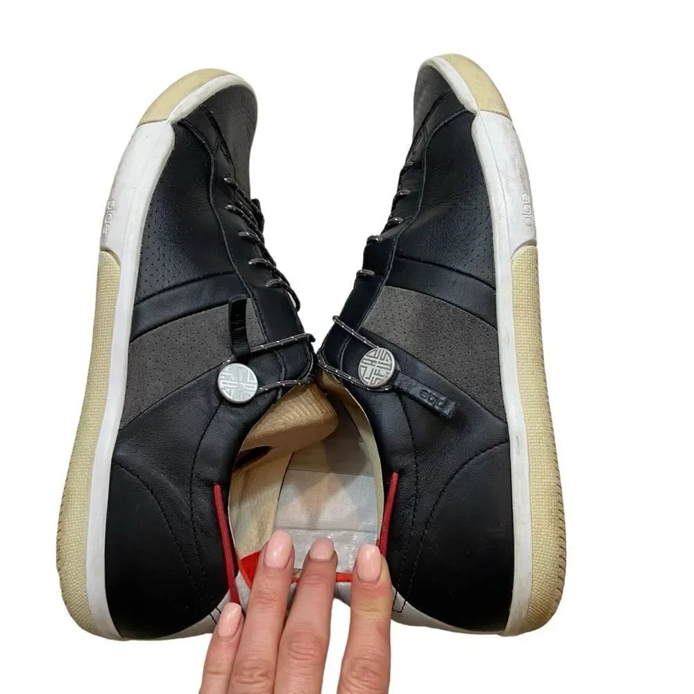 Plae Brand Mulberry Black Leather Sneakers Size 10.5 Men, Size‎ 12 Women